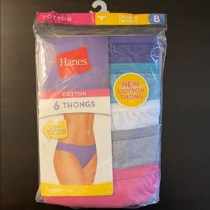 Hanes 6 pack cotton thongs